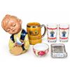 Image 3 : Lot German Beer Stein, MacDonald's Glasses, Milk Bottles, Blue Glassware
