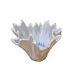 Image 5 : White Iridescent Ruffled Art Glass Bowl