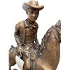 Image 3 : Bronze Cowboy on Horseback Sculpture