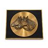 Image 4 : Horse Head Wall Plaques with Metal Roundels on Black Backgrounds