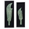 Image 1 : Framed Chinese Style Decorative Jade Dragon Swords