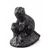 Image 3 : Glass Table Lamp With Crystal Prisms and Frosted Shade Plus Beaver Figurine