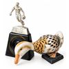 Image 2 : Lot: Metal Duck and Geese Figurines, NBA Trophy, Bottle, Duck Decor