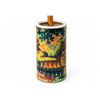 Image 3 : Pair Ceramic Poster-Style Umbrella Stands With Glass Bottle and Wooden Mallet
