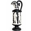 Image 2 : Black Basalt Style Ceramic Pitcher with White Classical Relief Decoration