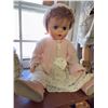 Image 2 : Vintage Ceramic Bear Cookie Jar, Baby Doll in Pink, and Decorative Silver Plate Lot