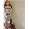 Image 3 : Large Porcelain Doll With Brown Hair Wearing Sweater Dress And Brown Boots