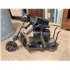 Image 1 : Metal Sculpture Figurine Of Motorcyclist On Chopper, Bolt And Nut Art