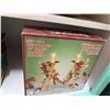 Image 4 : Lot: Enamelware Bowls, Metal Tray, Brass Candle Holders, Tin Box w/ Animal Scene