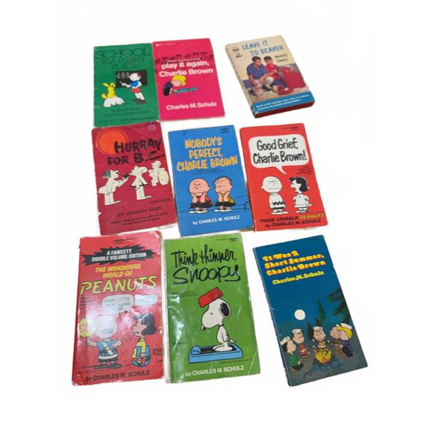 9 Peanuts Books by Charles M. Schulz Assorted Editions
