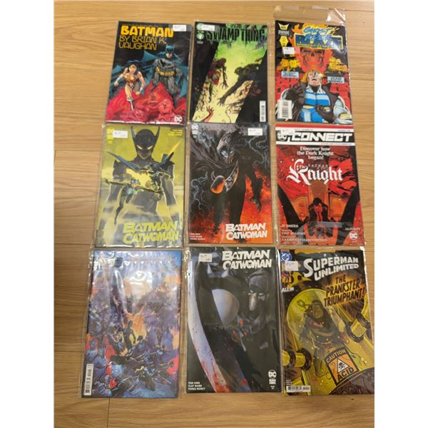 9 DC Comics Batman, Catwoman, Swamp Thing, Superman & More Assorted Issues