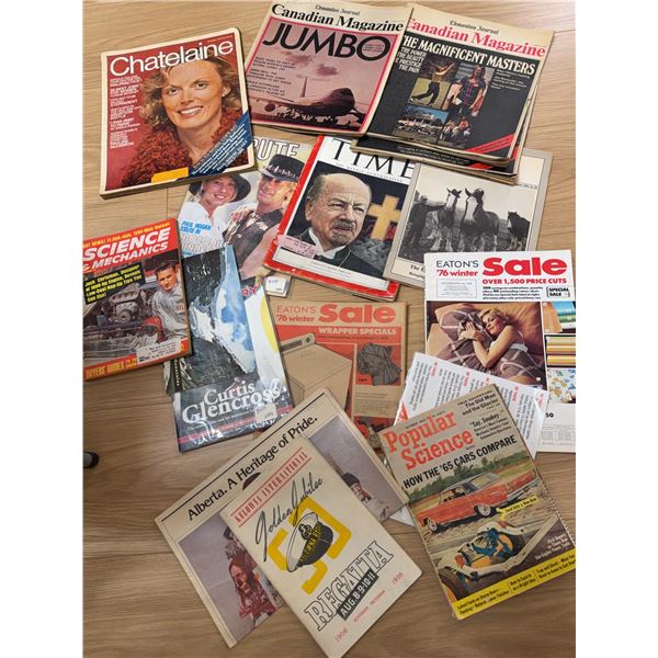 15 Vintage Canadian and American Magazines, 1960s-1970s, Includes Time, Science