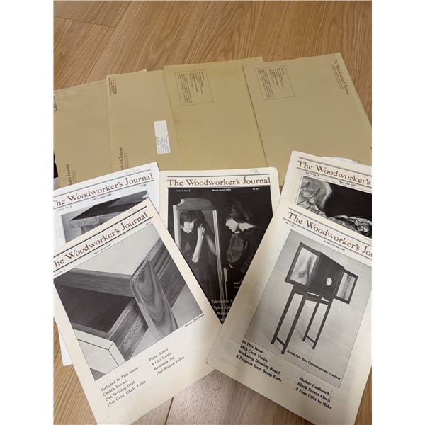 5 The Woodworker's Journal Magazines 1983 with Mailing Envelopes