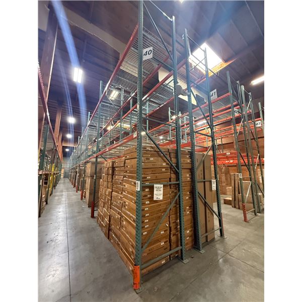 (2) Rows of UFI Industrial Pallet Racking 132FTx44"x20FT  (24Uprights, 88-12FT Beams, and 132 Grid D