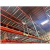 Image 39 : (2) Rows of UFI Industrial Pallet Racking 132FTx44"x16-20FT  (24Uprights, 88-12FT Beams, and 132 Gri