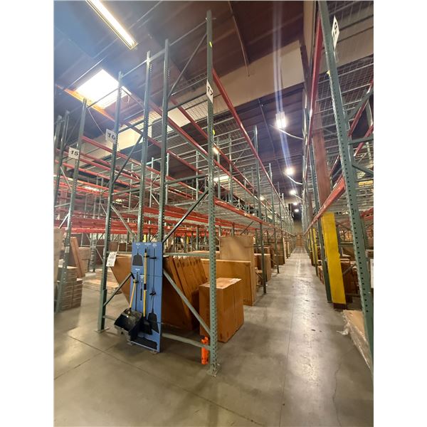 (2) Rows of UFI Industrial Pallet Racking 132FTx44"x20FT  (24Uprights, 88-12FT Beams, and 132 Grid D