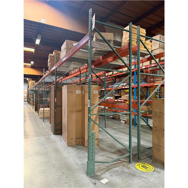 (2) Row of Industrial Pallet Racking 140FTx48"x12-16FT