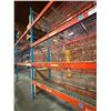 Image 34 : (1) Row of Blue Industrial Pallet Racking 110FTx42"x14 FT  (10-Uprights, 60-12FT Beams)