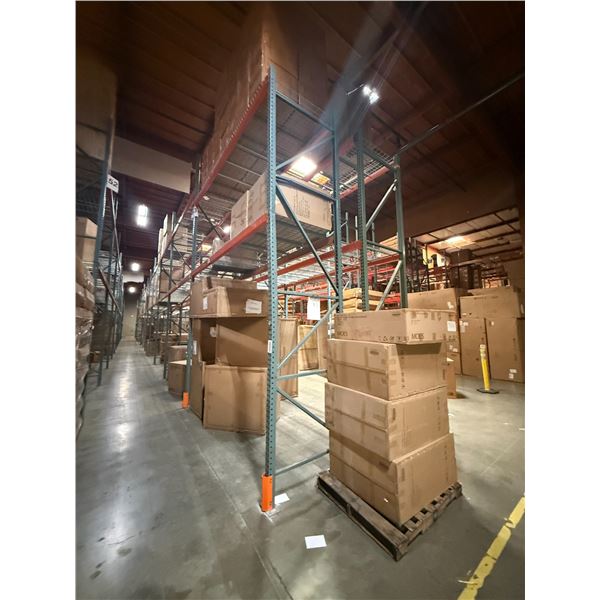 (2) Rows of UFI Industrial Pallet Racking 144FTx44"x20FT  (26-Uprights, 96-12 Beams, and 144 Grid De