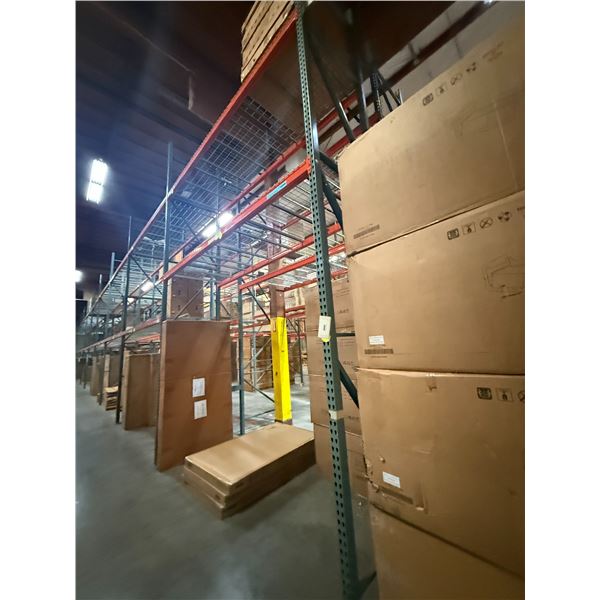 (2) Rows of UFI Industrial Pallet Racking 132FTx44"x20FT  (24Uprights, 88-12FT Beams, and 132 Grid D