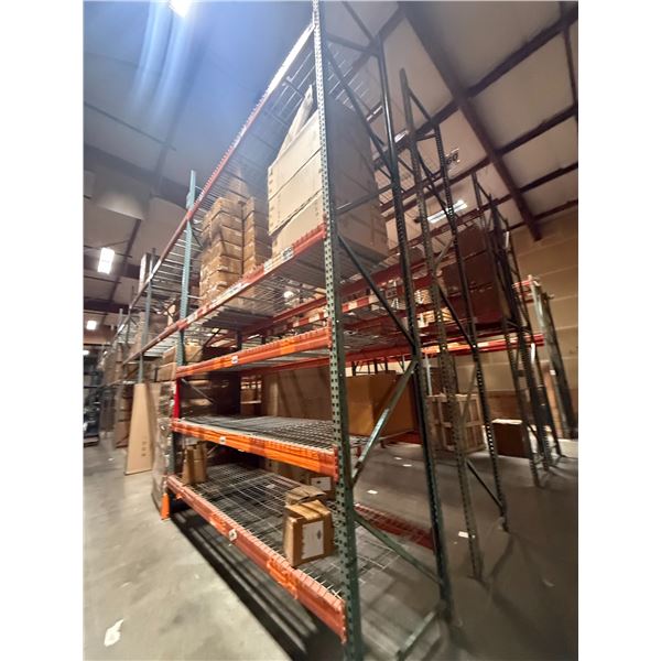 (2) Rows of UFI Industrial Pallet Racking 144FTx44"x20FT  (26-Uprights, 96-12 Beams, and 144 Grid De