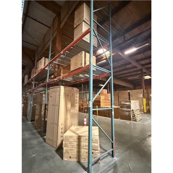 (1) Row of UFI Industrial Pallet Racking 48FTx44"x20FT  (5-Uprights, 16-12 Beams, and 24 Grid Deckin