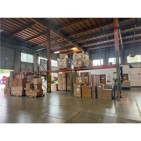 (1) Row of UFI Industrial Pallet Racking 36FTx44"x16FT  (4-Uprights, 6-12 Beams, and 7 Grid Decking)