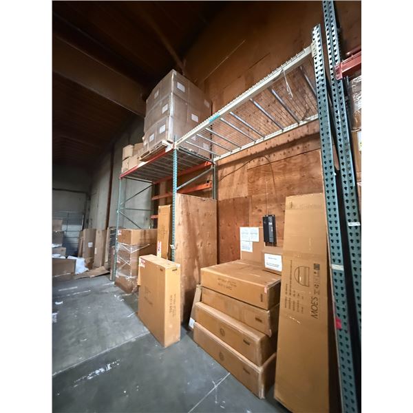 (1) Row of UFI Industrial Pallet Racking 19FTx48"x12FT  (3-Uprights, 7-10 Beams)