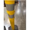 Image 8 : (2) Uline Yellow Delineator Post with Bases and (1) Uline Orange Delineator Post with Base
