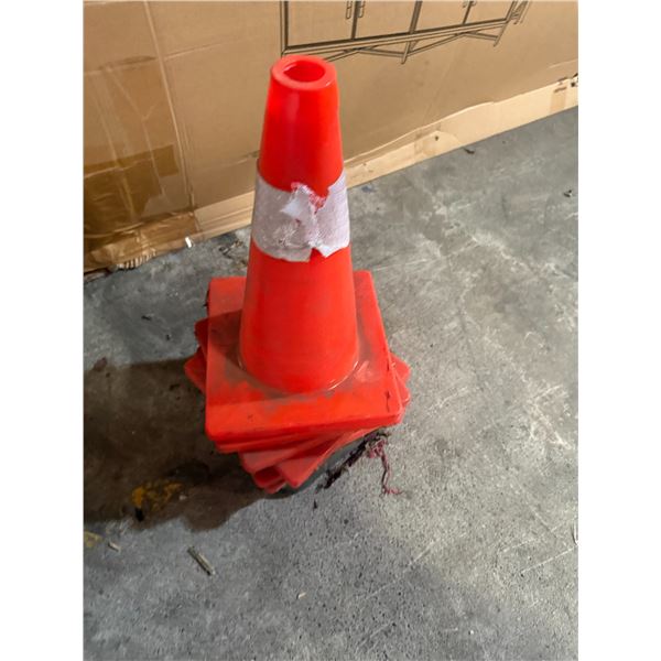 (7) Orange 16" Tall Safety Cones