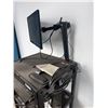 Image 13 : Uline AV Cart with HP 21KD Monitor and More 25"X19"x41"