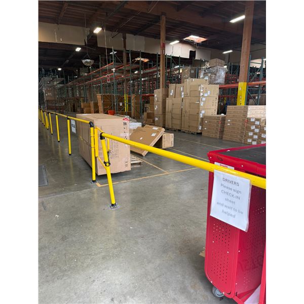 Yellow Safety Barrier with Swinging Door 580"x42"