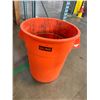 Image 2 : Uline Orange 55 Gallon Trash Can