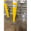 Image 3 : (3) Uline Yellow Delineator Post with Bases