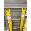 Image 7 : (3) Uline Yellow Delineator Post with Bases