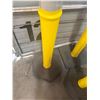 Image 8 : (3) Uline Yellow Delineator Post with Bases