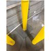 Image 9 : (3) Uline Yellow Delineator Post with Bases