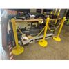 Image 1 : (3) Yellow Safety Stanchions and Chain