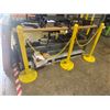 Image 2 : (3) Yellow Safety Stanchions and Chain