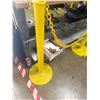 Image 3 : (3) Yellow Safety Stanchions and Chain