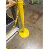 Image 6 : (3) Yellow Safety Stanchions and Chain