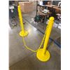 Image 1 : (2) Yellow Safety Stanchions and Chain