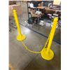 Image 2 : (2) Yellow Safety Stanchions and Chain