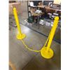 Image 3 : (2) Yellow Safety Stanchions and Chain