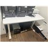 Image 1 : White Adjustable Height Desk 55"x28"x32" (Contents Not Included)