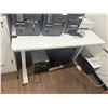 Image 2 : White Adjustable Height Desk 55"x28"x32" (Contents Not Included)
