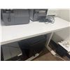 Image 5 : White Adjustable Height Desk 55"x28"x32" (Contents Not Included)
