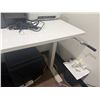 Image 6 : White Adjustable Height Desk 55"x28"x32" (Contents Not Included)