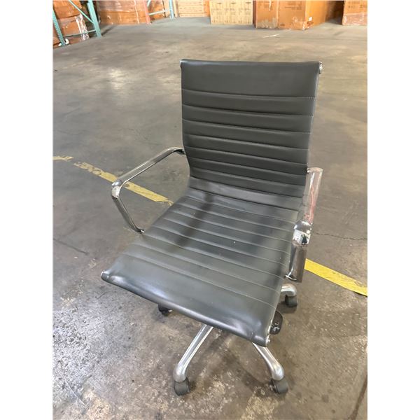 Moes Home Collection Grey and Chrome Office Chair