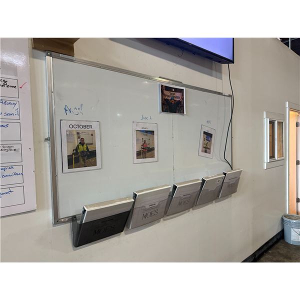 Wall Mounted Whiteboard 71"x35"